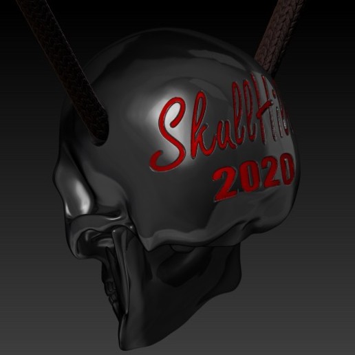 calavera la joyería skul el colgante cráneo collar 3D print model - Mito3D