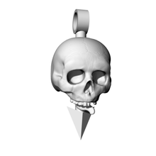 skull pendant jewelry jewel scary creepy art sla 3d print model - Mito3D