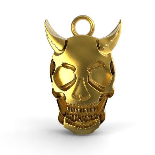 skull pendant jewelry jewel art 3D print model - Mito3D