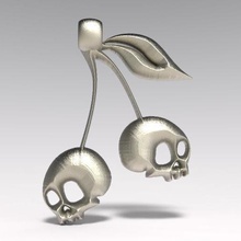 skull pendant 1 jewelry keyring keychain 3d print model - Mito3D