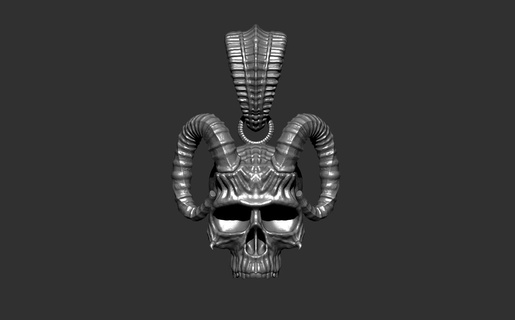 skull pendent Jewelry skull pendent  3d print model - Mito3D