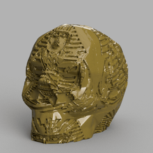 Schädel Pharao x2 Skelett Kopf Halloween Monster Ägypten Kleopatra Sphinx 3d print model - Mito3D