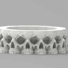 cranio fioriera pentola 3d print model - Mito3D