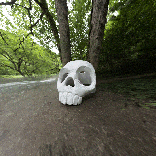 cranio fioriera casa giardino vaso 3d print model - Mito3D