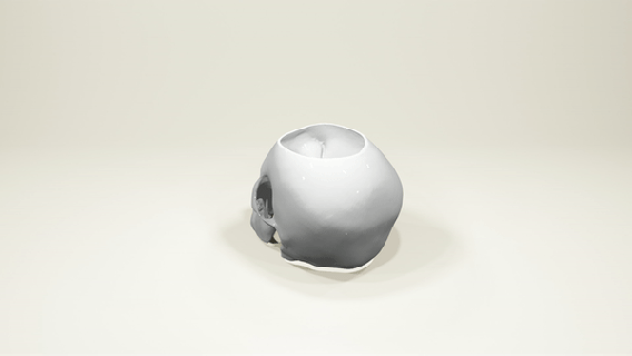 skull planter 3d print stl file 3d print model - Mito3D