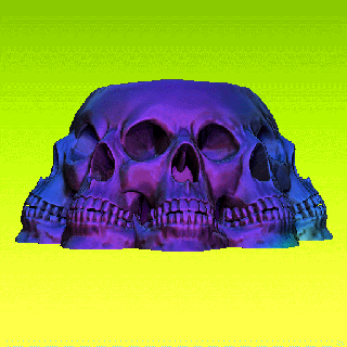 skull planter flowerpot pot calaca cranium head bowl flower plants bones bone 3d print model - Mito3D