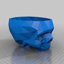 skull planter poly tool 3d printing 3d print model - Mito3D