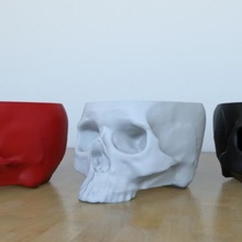 skull plantpot home office decor 3dp 3dmodel 3dprint 3d print model - Mito3D