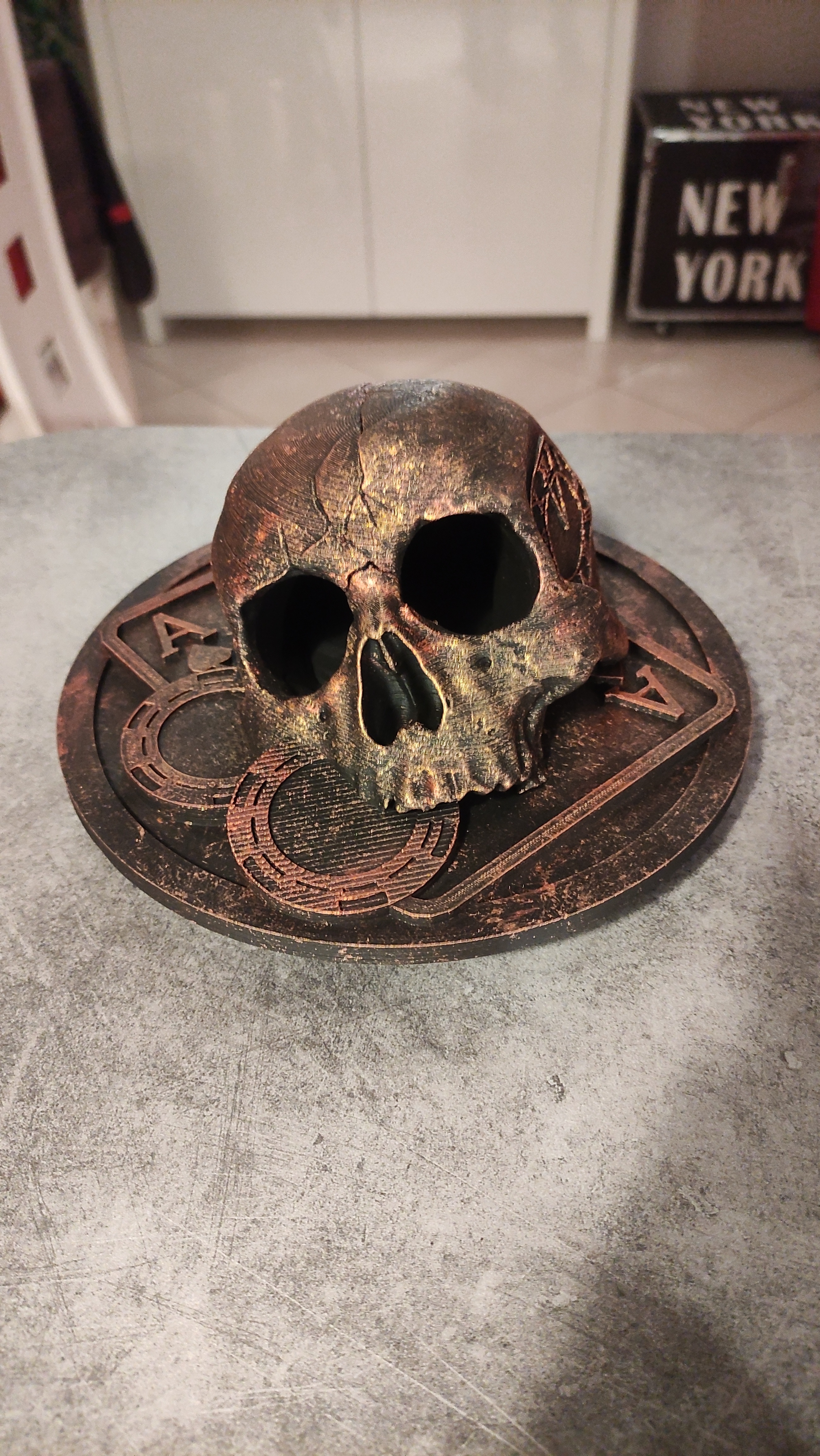 cráneo póker hueso juego 3D print model - Mito3D
