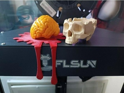 skull removable brain decoration halloween 3d print model - Mito3D
