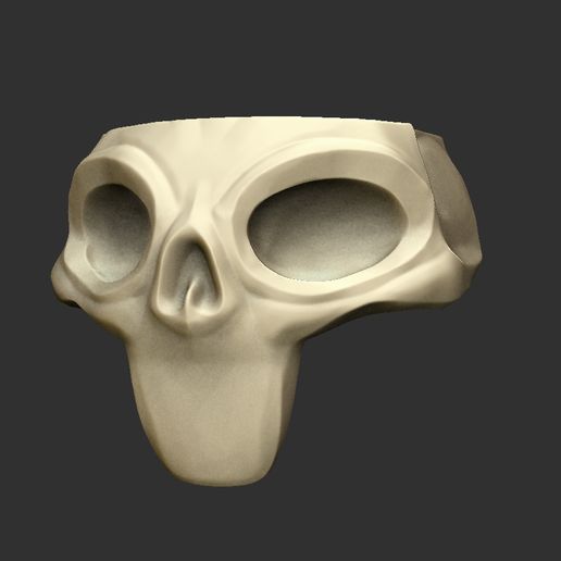 skull ring cranium jewellery 3D print model - Mito3D