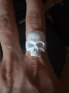 skull ring art jewelry vision 3d print model - Mito3D