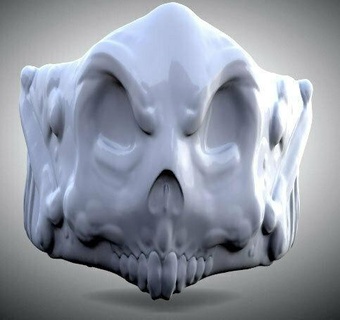 crânio anel argolas 3d print model - Mito3D