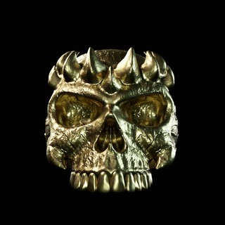 skull ring ring skull pumpkin cranium jewel jewelry  3d print model - Mito3D
