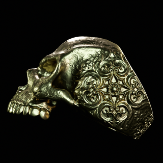 skull ring pumpkin cranium jewel jewelry 3d print model - Mito3D
