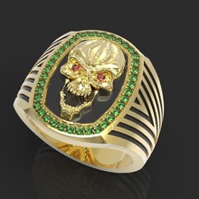 skull ring jewelry 3d print model - Mito3D