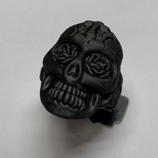 anel de caveira jóias crânio 3D print model - Mito3D