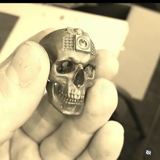 skull ring cranium 3d print model - Mito3D