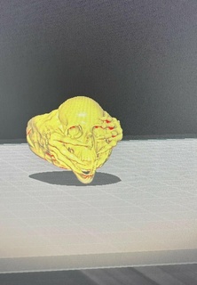 crânio anel 3d print model - Mito3D