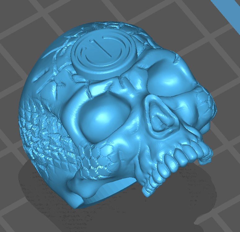 skull ring 3D print model - Mito3D