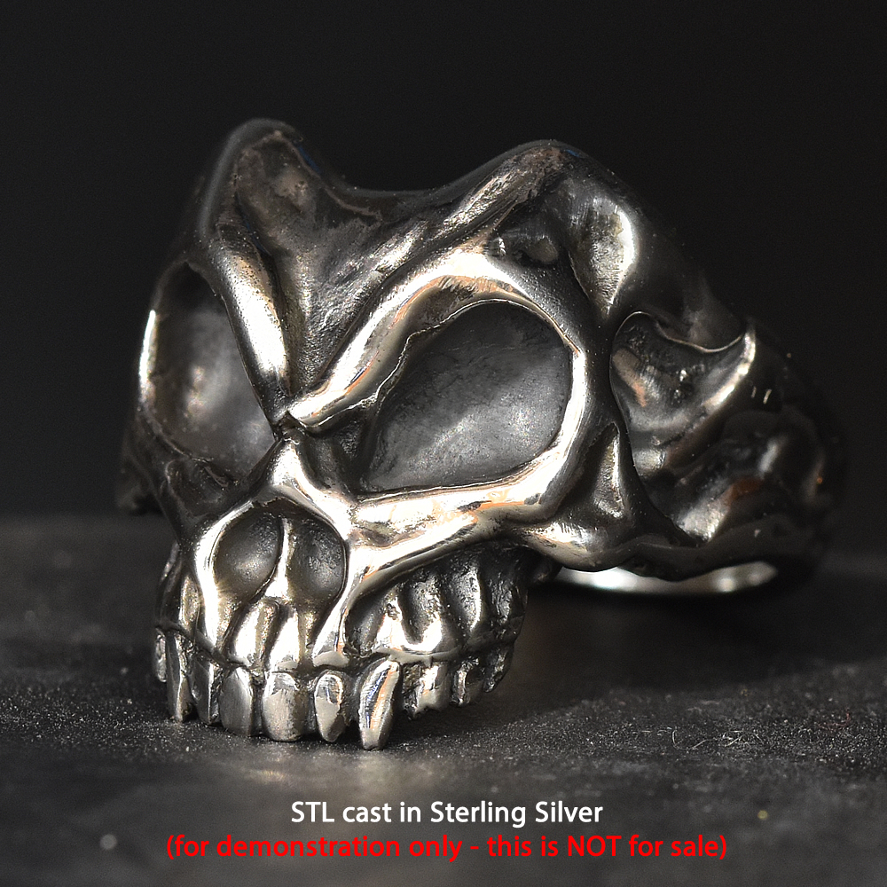 skull ring jewelry evil demonic vampire monster vogman vegoilguy vog 3D print model - Mito3D