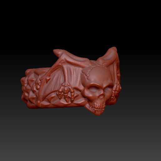 skull ring 1 3D print model - Mito3D