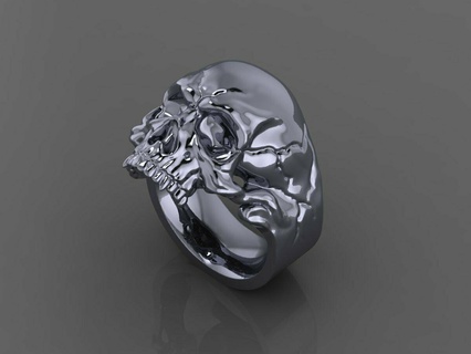 crânio anel r09 brincos brinco amor moda brincosamor brincosph festa design estilo 3djewelry lindo noivado joalheria pingentes conjunto 3d print model - Mito3D