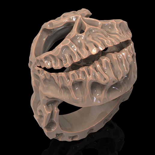 iskelet yüzük mücevher 3d yazıcı modeli kafatası takı skullring jewelri Mason masonlar Gümüş moda diğer mason altın nakit sterling düğün ayı sahne 3D print model - Mito3D