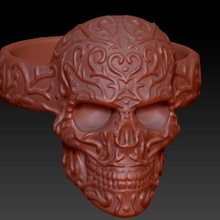 crânio argolas joalheria 3d print model - Mito3D