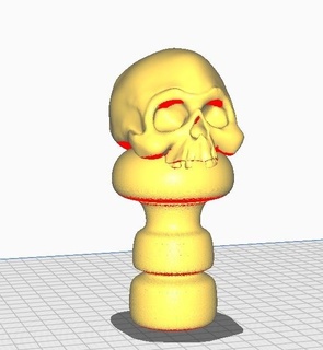 cranio asta superiore asta superiore cranio pirata 3d print model - Mito3D