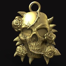 skull roses pendant jewelry skull roses pendant jewelry jewel stl