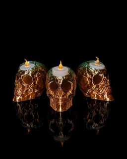 skull scent candle mold Home halloween decoration candles 3d print model - Mito3D