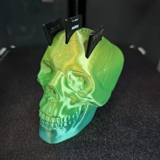 skull sd holder 3d print model - Mito3D