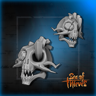 skull sirens song sea thieves rare pirate 3dprinting piratelegend voyage toys collectables spooky crypt horror halloween teeth 3d print model - Mito3D