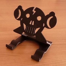 skull smile support gadget smartphone tablet phone stand 3d print model - Mito3D