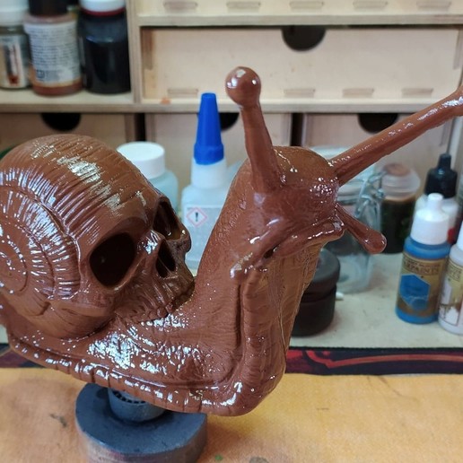 crâne de l'escargot art le la conception cool modèle miniature shell hélice turbo mort 3D print model - Mito3D