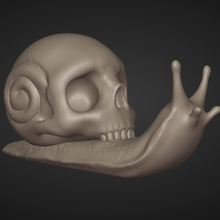 skull snail art 3d print model - Mito3D
