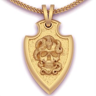skull snake pendant skull pendant silver gold jewelry printable 3d model trend fashion design zbrush tiger  3d print model - Mito3D