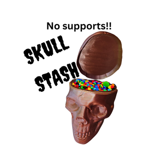 skull stash lid 3d print model - Mito3D