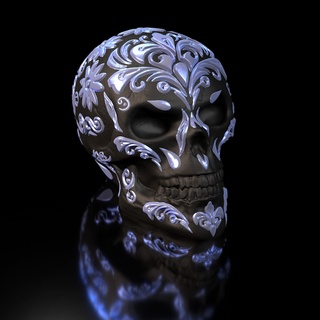 cráneo azúcar mal mirando 3d impresión expediente Arte sugar skull scull bath queisser qu3d modelo high polygon regalo veneno calavera 3d print model - Mito3D