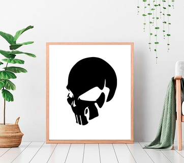 skull svg stl silhouette stickers box t-shirt decoration gift 3d print model - Mito3D