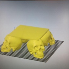 Schädel Tabelle Quadrat 3d print model - Mito3D