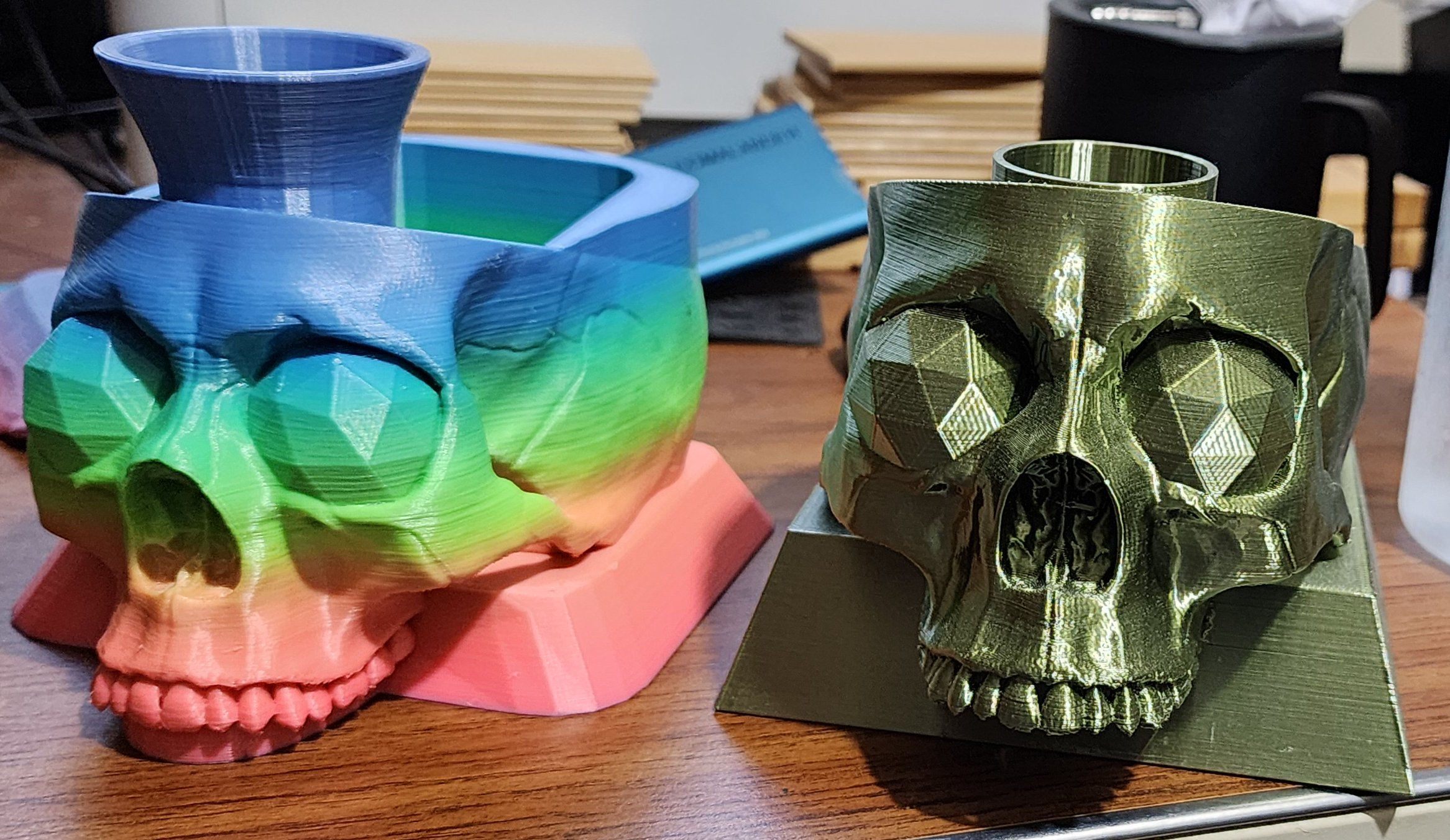 kafatası tepsi usb dolma kalem kulp destek ev sıra organizatör 3D print model - Mito3D