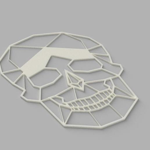 skull voronoi home wall 3D print model - Mito3D
