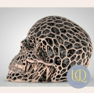 skull voronoi unique 3d top vase best design present decor 3d print model - Mito3D
