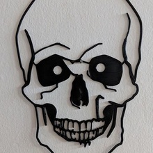 skull wall curves 3d print model - Mito3D
