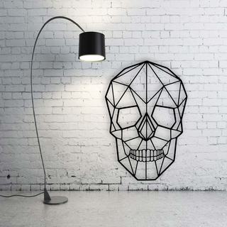 skull wall decoration geometric table 3d print model - Mito3D