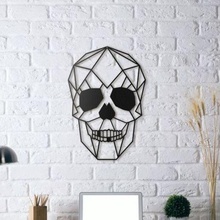 skull wall sculpture 2d 3d print model - Mito3D