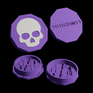 skull weed grinder gadget adults gift 3d print model - Mito3D