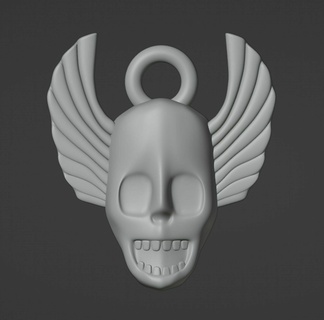 skull wings keychain coffin grave casket death gothic tombstone bones horror halloween gravestone skeleton dead zombie tomb scary sarcophagus cemetery graveyard crypt 3d print model - Mito3D